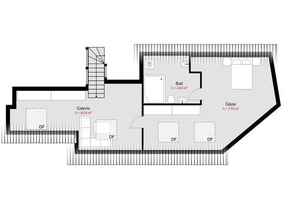 Grundriss I Spitzboden