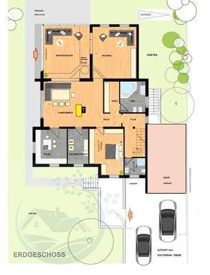 B.  Grundriss ERDGESCHOSS, EG