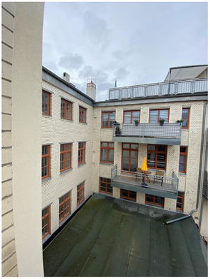 Blick auf den Hof 