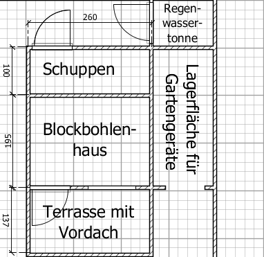 Grundriss Blockbohlenhaus