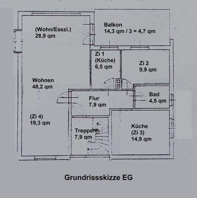 Grundrissskizze EG