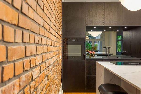 Freigelegte Ziegelwand