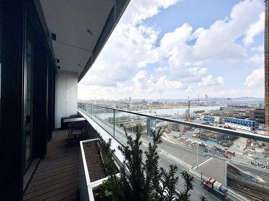 Balkon Richtung Neue Donau