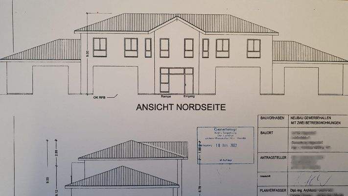 Ansicht Baukörper Nord