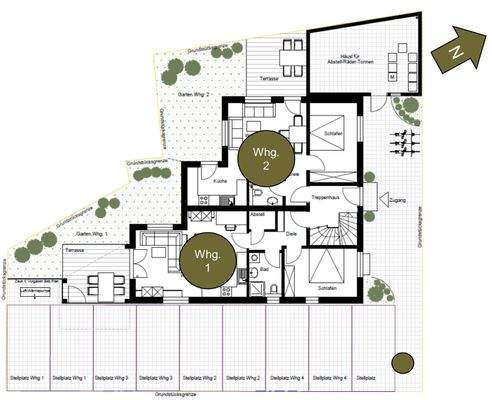 Übersicht Freiflächen und Stellplätze