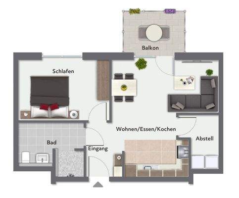 Grundriss Whg. 8 - nicht maßstabsgerecht 