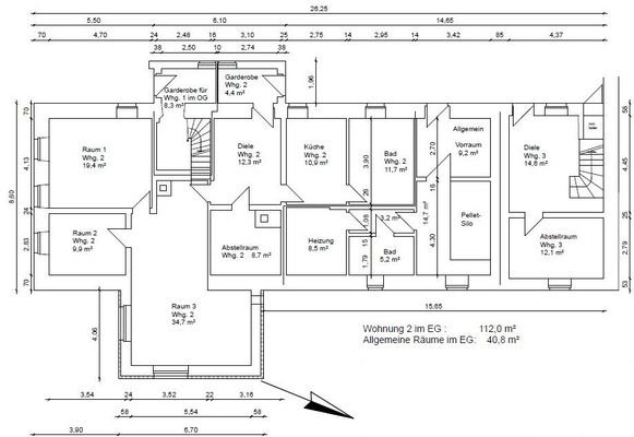 Grundriss EG Wohnhaus