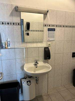 Blick in den Sanitärbereich