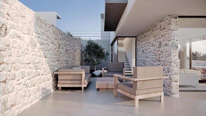 Kreta, Almyrida: Schönes Grundstück mit Baugenehmigung zu verkaufen