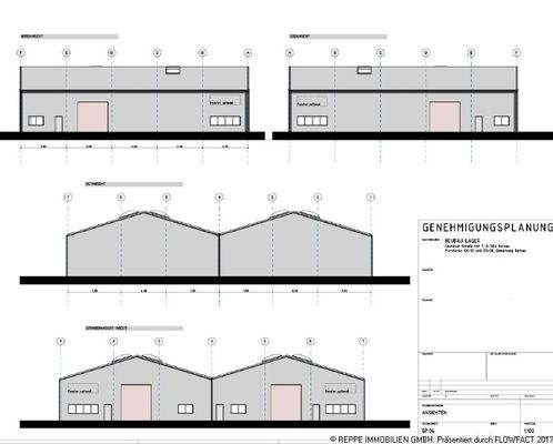 Ansichten aus Bauantrag