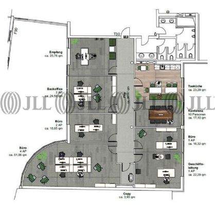 Grundriss 3. OG BT B, 258 m²