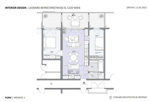 Plan 3-Zimmer Variante 1