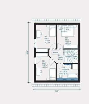 Grundriss Obergeschoss