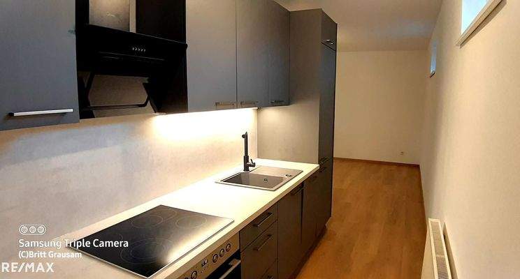 Küchenzeile, oofen zurm Wohnzimmer