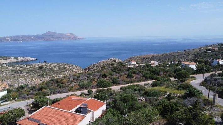 Kreta, Kokkino Chorio: Grundstück mit Meerblick und Bergblick zu verkaufen