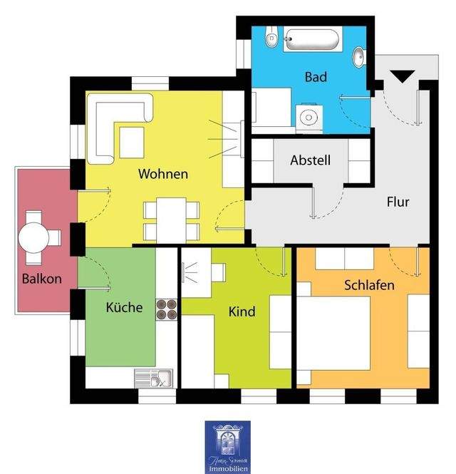 Verlockende Familienwohnung mit Balkon! Tageslichtbad! - Foto 3