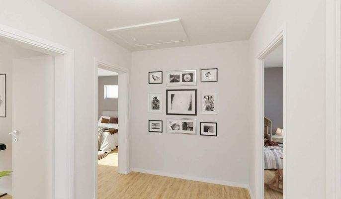 Heller und freundlicher Flur im Obergeschoss