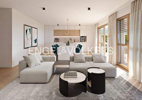 Wohnbereich mit offener Küche