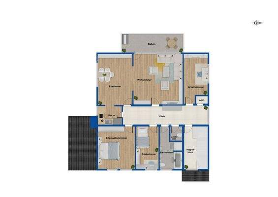 Grundriss Obergeschoss