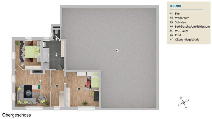 OG Grundriss aufbereitet