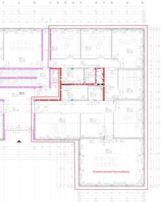 Grundriss aktuelle Rauaufteilung