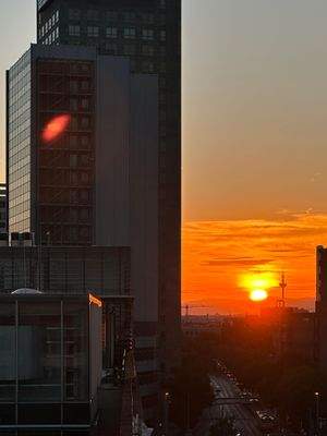 Sonnenuntergang aus dem Schlafzimmer