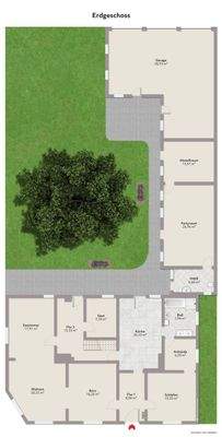 unverbindliche Darstellung Grundriss EG ohne Möbel
