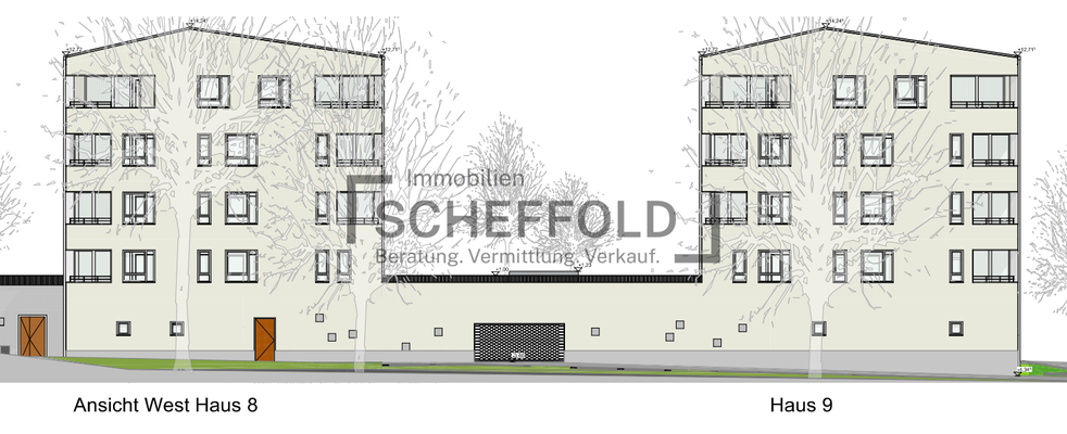Ansicht West Haus 8 und 9
