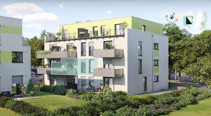 Moderne Eigentumswohnung mit sonnigem Balkon