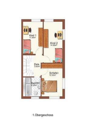 Grundrissplan OG-technisch bearbeitet