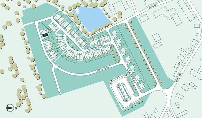 Lage des Doppelhauses im Quartier