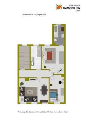 Grundrißskizze 1. OG