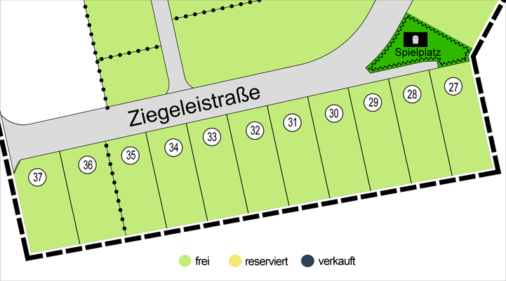 Parzellierungsplan Südgarten Quartier