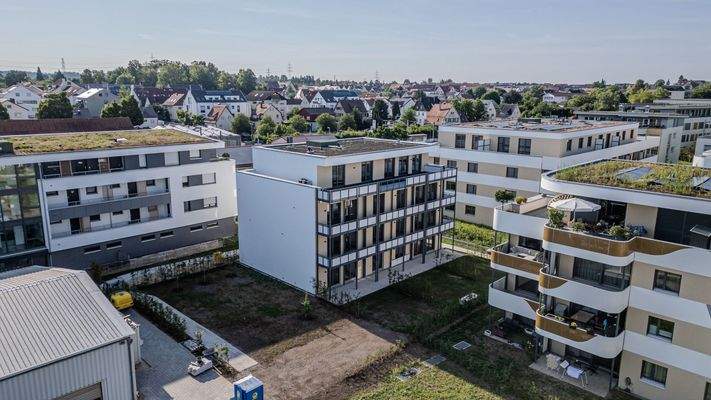 Moderne Wohnanlage Übersicht