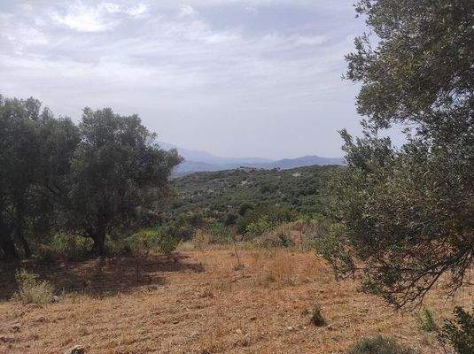 Kreta, Karoti: Grundstück mit Baugenehmigung und atemberaubendem Bergblick zu verkaufen
