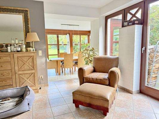 Wohnzimmer - Blick Wintergarten