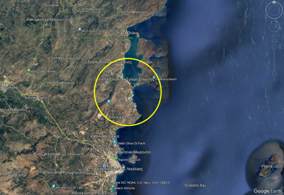 Kreta, Schisma Eloundas: Baugrundstück mit Meerblick in Strandnähe zu verkaufen