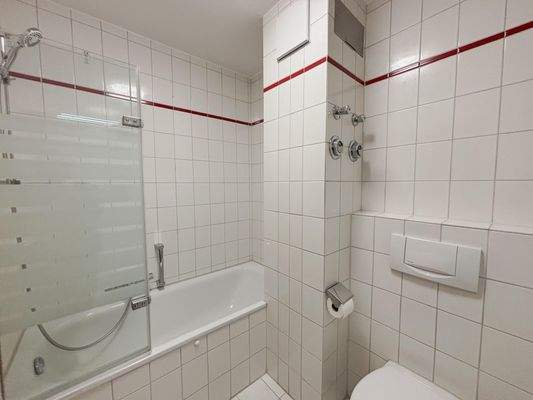 Badewanne mit Duschverkleidung