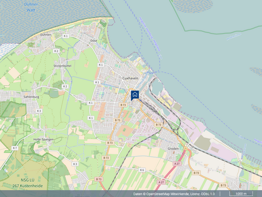 so nah zu Wasser und Strand