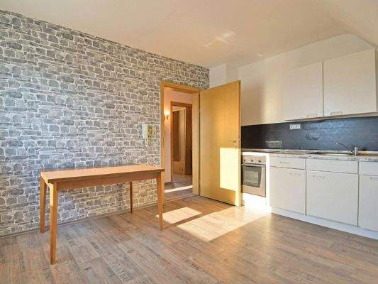 ... die Küche  im Dachgeschoss