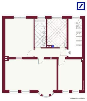 Grundriss ohne Möbel zum planen.