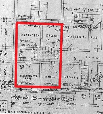 Grundriss Kellerräume