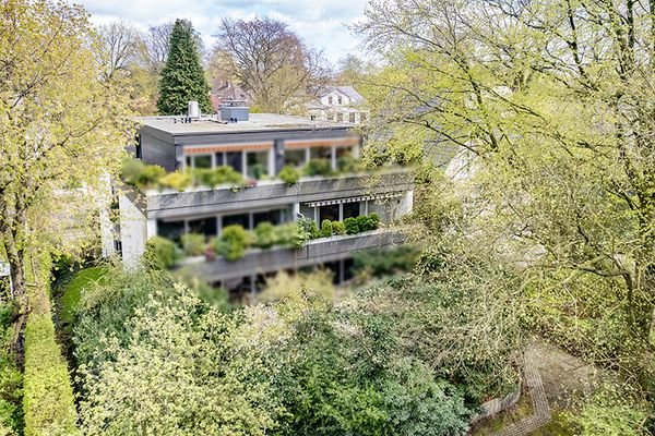 Gartenansicht des Mehrfamilienhauses