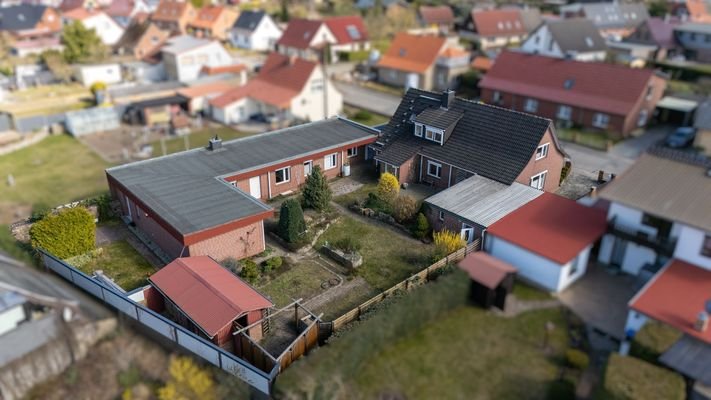 Blick auf das Grundstück