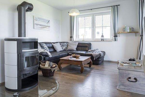 Wohnbereich mit Kamin