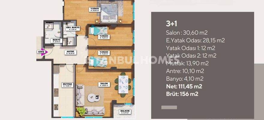 Nature-View Flats with Indoor Pool in Üsküdar İstanbul