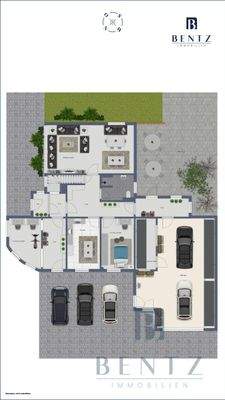 Grundriss Erdgeschoss und Außenbereich 