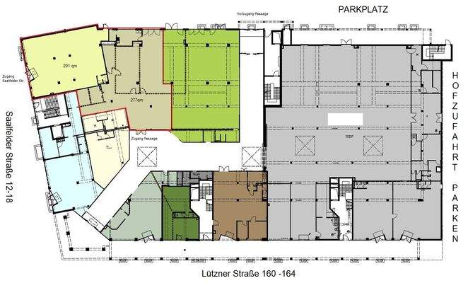 Ladenflächen Erdgeschoß