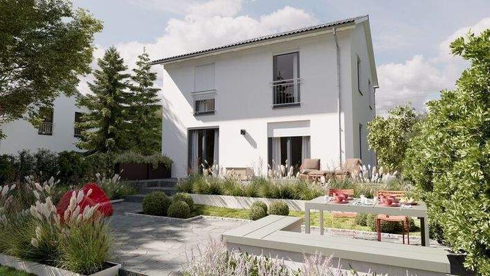 Stadthaus-Flair-124-Garten-Variante Satteldach