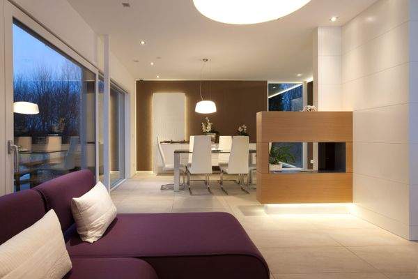 Wohnen Essen mit Raumteiler Feuer